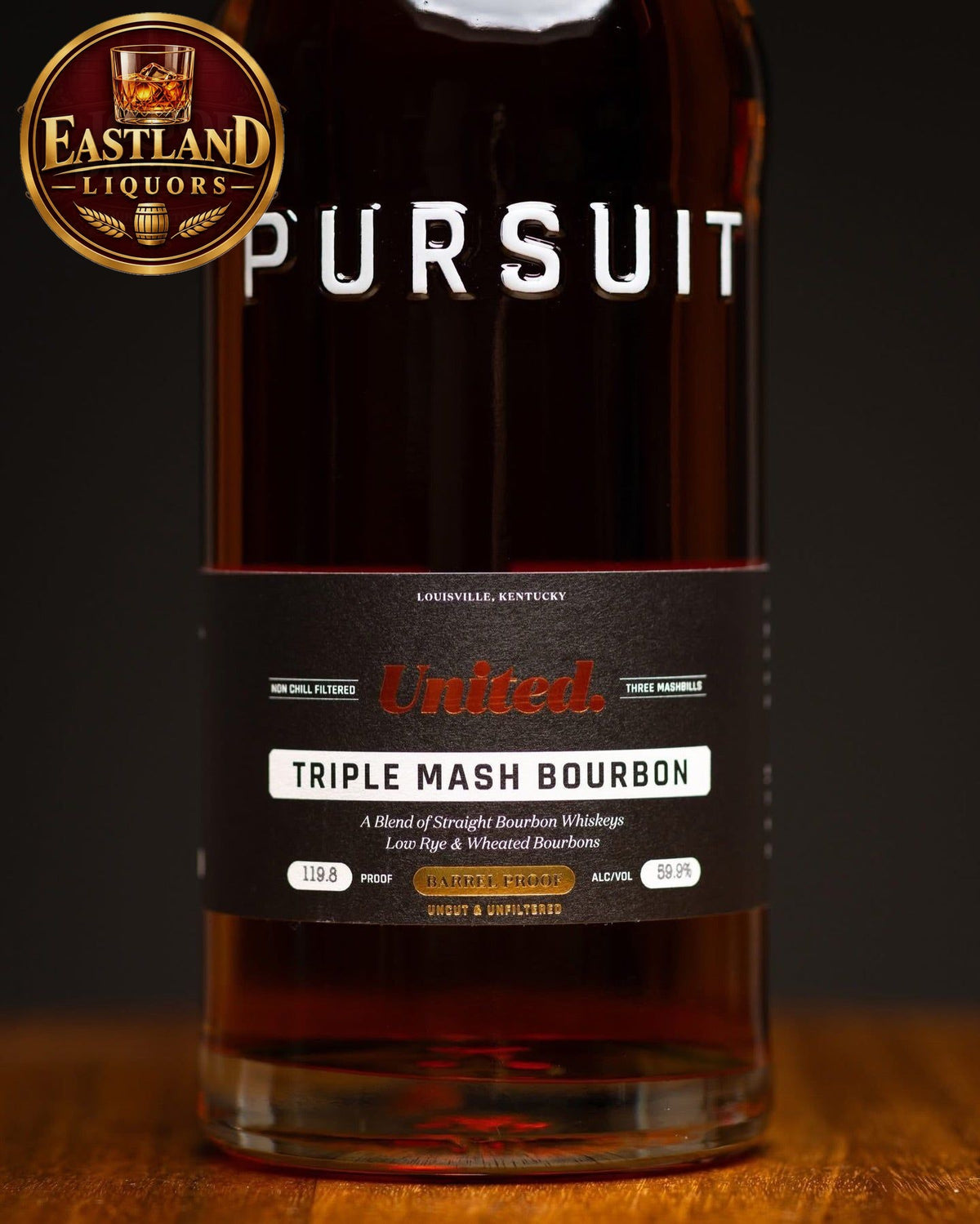 Pursuit Triple Mash Bourbon Whiskey – 59.9% ABV (119.8 Proof)
