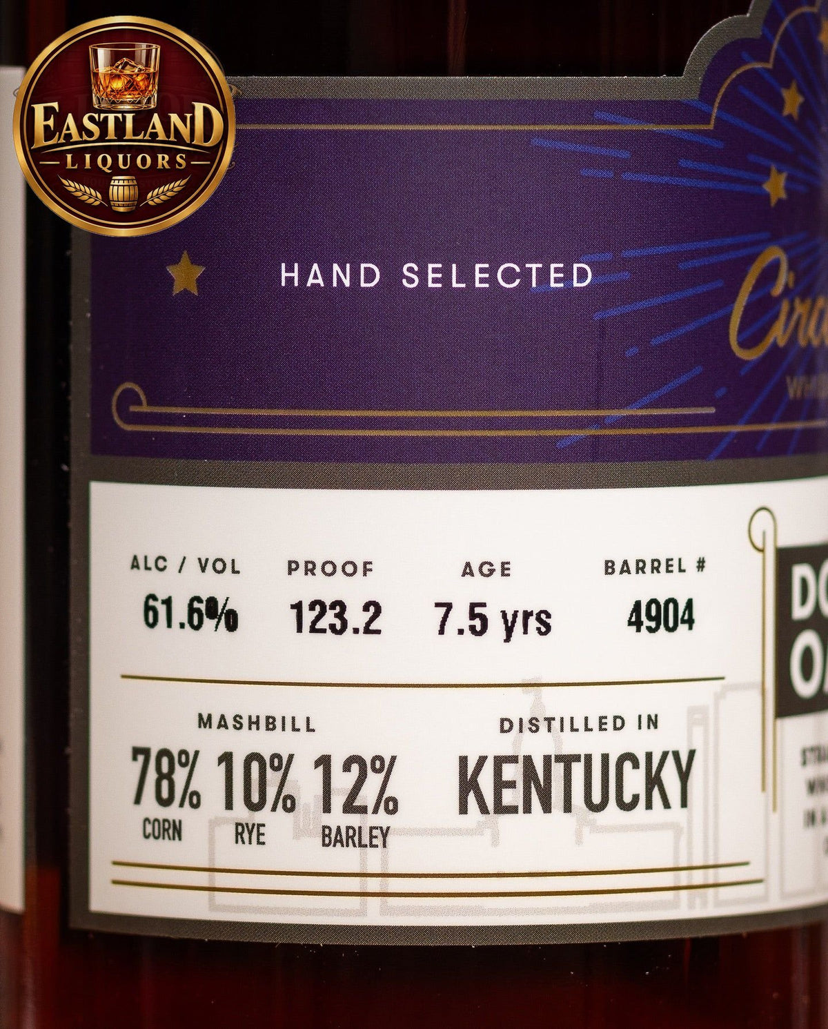Circle City Double City Single Barrel Bourbon – 123.2 Proof (61.6% ABV)