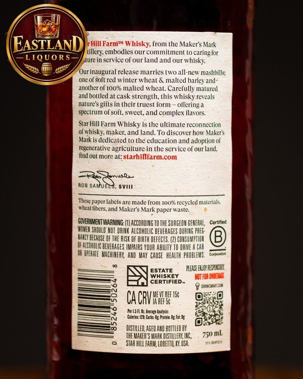 Star Hill Farm – 57.35% ABV (114.7 Proof)