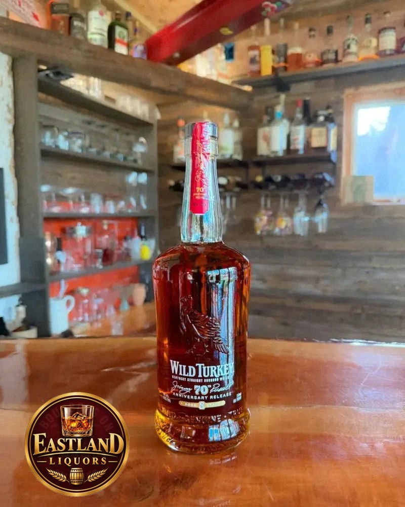 Wild Turkey Jimmy Russell's 70th Anniversary 8 - Year - Old Bourbon - 101 Proof (50.5% ABV). - Bourbons On Shelves